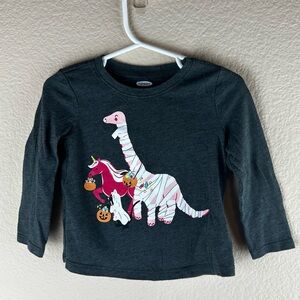 3/$10 Old Navy Halloween Grey Long Sleeve tshirt Sz 18-24 Months